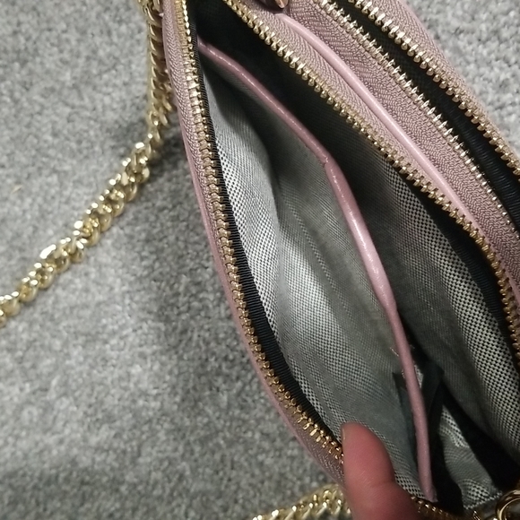 Rebecca Minkoff Quilted Leather Small Double Zipped Crossbody In Fawn - Picture 8 of 13